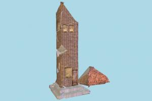 Tower Destroyed tower, destroyed, damaged, ruin, ruins, building, build